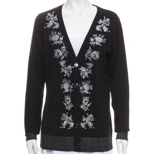Diane von Furstenberg Crystal Embellished Cardigan
